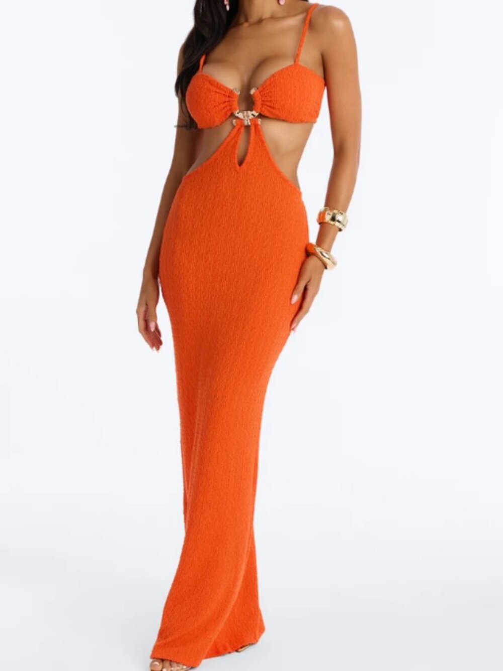 New Textured Maxi Dress